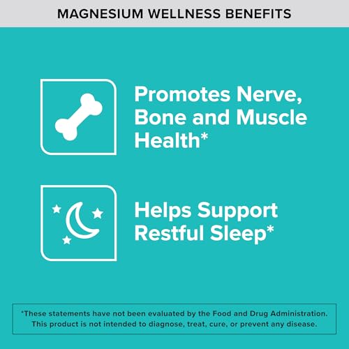 Qunol Cápsulas de magnesio 420 mg, 100% DV, suplemento de magnesio de alta absorción, extra fuerza, suplemento de salud ósea y muscular, 180 unidades