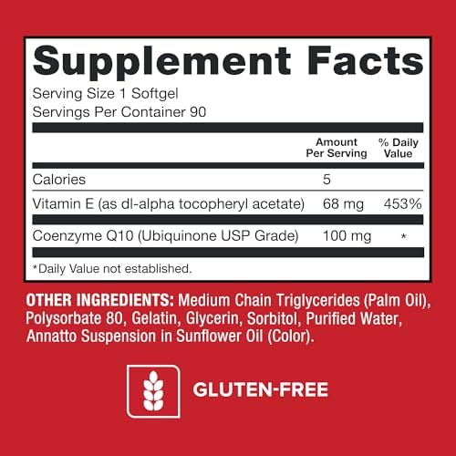 Qunol Ultra CoQ10 100mg Softgels  3x Better Absorption  Antioxidant for Heart Health & Energy Production  Coenzyme Q10 Vitamins and Supplements  3 Month Supply  90 Count