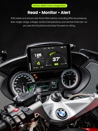 R7M 7 Wireless Motorcycle CarPlay & Android Auto for BMW Motorcycles   Native Wonder Wheel & Action Camera Control  GoPro/Insta360   TPMS/RPM  OTA Updates 1200 Nit IP69K GPS   Nav Prep 5/6