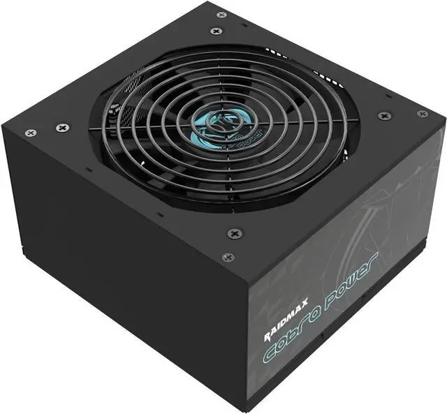 RAIDMAX Cobra 650W  80  Gold Certified Gaming PSU  ATX 3 1 Power Supply  PCIe Gen 5 Ready  High Performance Power Supply for Gaming PCs  RoHS  Active PFC  Black Flat Cables  5 Years Warranty