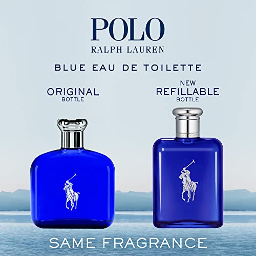 RALPH LAUREN FRAGRANCES   Polo Blue   Eau de Toilette   Mens Cologne   Aquatic & Fresh   With Citrus  Sage  and Suede   Medium Intensity