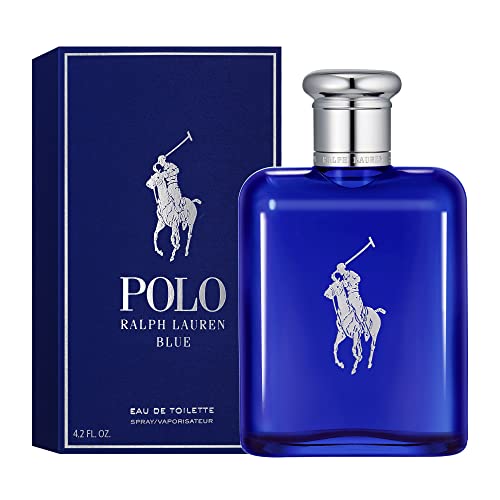 RALPH LAUREN FRAGRANCES   Polo Blue   Eau de Toilette   Mens Cologne   Aquatic & Fresh   With Citrus  Sage  and Suede   Medium Intensity