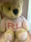 RALPH LAUREN THE ROMANCE TEDDY BEAR PINK sweater BEIGE BROWN plush NEW IN BOX