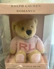 RALPH LAUREN THE ROMANCE TEDDY BEAR PINK sweater BEIGE BROWN plush NEW IN BOX