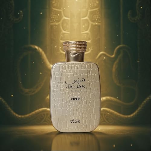 RASASI Hawas Fire Eau De Parfum Spray 3.4 fl oz (3.4 onzas) – Perfume árabe audaz de larga duración para hombres con una esencia ardiente – Disfrute de un lujoso perfume para hombres que captura la
