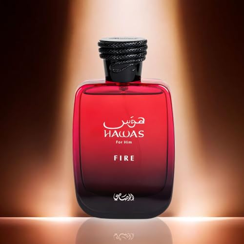 RASASI Hawas Fire Eau De Parfum Spray 100ML 3 4 Oz    Bold Long Lasting Arabian Perfume For Men With A Fiery Essence   Indulge In A Luxurious Perfume Men That Captures Masculine Elegance And Strength