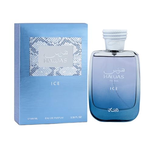RASASI Hawas Ice for Men Eau de Parfum  100ml 3 38 Oz   Premium Arabian Fragrance