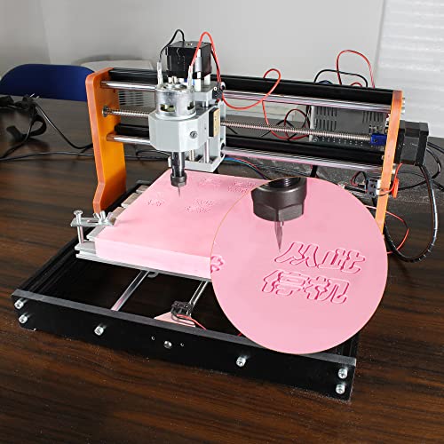 RATTMMOTOR Upgrade 3018 PRO CNC Wood Router Machine Kit 3 Axis GRBL DIY Mini CNC Engraver Milling Machine Emergency Stop and Limit Switch for Cutting Plastic Acrylic PVC PCB Wood