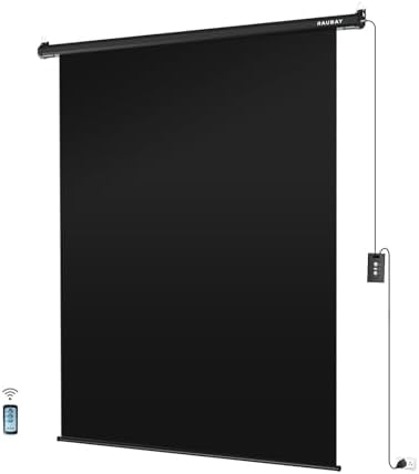 RAUBAY Motorized Pull Down Green Screen   59 8 x 86 6 Collapsible Wall Mount Background for Professional Video Production  Chroma Key Backdrop for YouTube  TikTok  Streaming  Video Conferencing