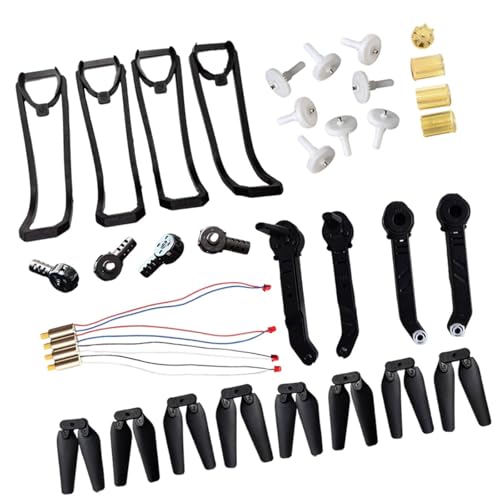 RC Quadcopter Spare Parts Set Motor Propeller Set Practical DIY Accs Professional Engines Repair Parts for E88Pro E88  Black