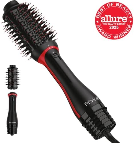 REVLON One Step Volumizer PLUS Hair Dryer and Styler   More Volume  Less Damage  and More Styling Control for Easy and Fast Salon Style Blowouts  Plus Travel Friendly  Black