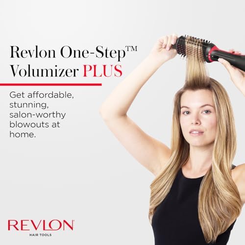 REVLON One Step Volumizer PLUS Hair Dryer and Styler   More Volume  Less Damage  and More Styling Control for Easy and Fast Salon Style Blowouts  Plus Travel Friendly  Black