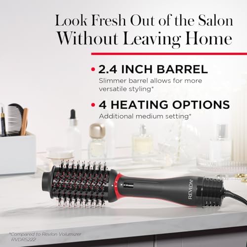 REVLON One Step Volumizer PLUS Hair Dryer and Styler   More Volume  Less Damage  and More Styling Control for Easy and Fast Salon Style Blowouts  Plus Travel Friendly  Black