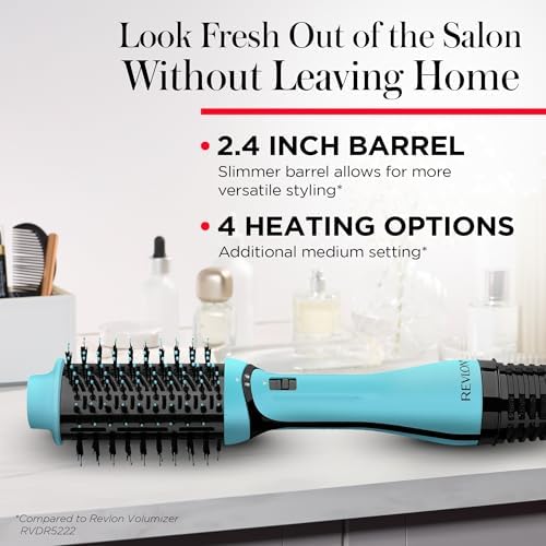 REVLON One Step Volumizer PLUS Hair Dryer and Styler   More Volume  Less Damage  and More Styling Control for Easy and Fast Salon Style Blowouts  Plus Travel Friendly  Black