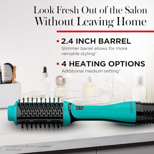REVLON One Step Volumizer PLUS Hair Dryer and Styler   More Volume  Less Damage  and More Styling Control for Easy and Fast Salon Style Blowouts  Plus Travel Friendly  Black