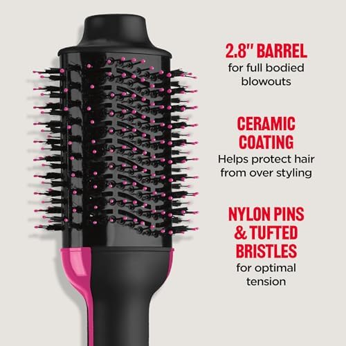 REVLON One Step Volumizer PLUS Hair Dryer and Styler   More Volume  Less Damage  and More Styling Control for Easy and Fast Salon Style Blowouts  Plus Travel Friendly  Black