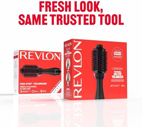 REVLON One Step Volumizer PLUS Hair Dryer and Styler   More Volume  Less Damage  and More Styling Control for Easy and Fast Salon Style Blowouts  Plus Travel Friendly  Black