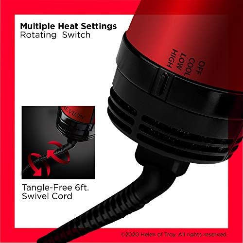 REVLON One Step Volumizer PLUS Hair Dryer and Styler   More Volume  Less Damage  and More Styling Control for Easy and Fast Salon Style Blowouts  Plus Travel Friendly  Black