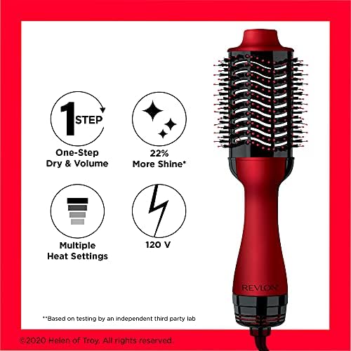 REVLON One Step Volumizer PLUS Hair Dryer and Styler   More Volume  Less Damage  and More Styling Control for Easy and Fast Salon Style Blowouts  Plus Travel Friendly  Black