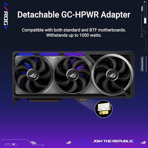 ROG Astral GeForce RTX  5090 BTF OC Edition Gaming Graphics Card  PCIe  5 0  32GB GDDR7  HDMI /DP 2 1  3 8 Slot  Detachable Graphics Card high Power  GC HPWR  Adapter Withstand up to 1000W  4 Fans
