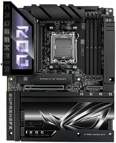 ROG Crosshair X870E Hero BTF AMD ATX Board with Hidden Connector Design & high Power GPU Slot for Clean Cable Management  18 2 2 Power  DDR5  WiFi 7  5X M 2  PCIe 5 0  USB4  Advanced AI PC Ready