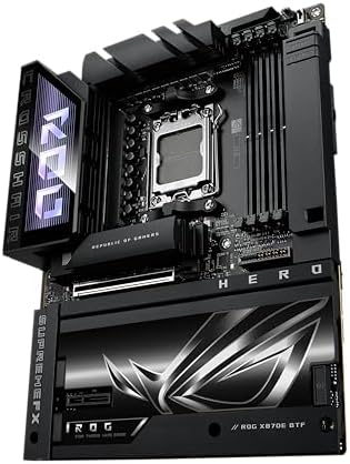 ROG Crosshair X870E Hero BTF AMD ATX Board with Hidden Connector Design & high Power GPU Slot for Clean Cable Management  18 2 2 Power  DDR5  WiFi 7  5X M 2  PCIe 5 0  USB4  Advanced AI PC Ready