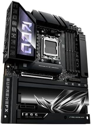 ROG Crosshair X870E Hero BTF AMD ATX Board with Hidden Connector Design & high Power GPU Slot for Clean Cable Management  18 2 2 Power  DDR5  WiFi 7  5X M 2  PCIe 5 0  USB4  Advanced AI PC Ready