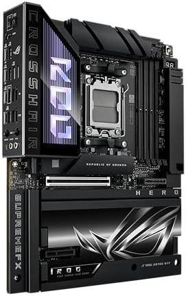 ROG Crosshair X870E Hero BTF AMD ATX Board with Hidden Connector Design & high Power GPU Slot for Clean Cable Management  18 2 2 Power  DDR5  WiFi 7  5X M 2  PCIe 5 0  USB4  Advanced AI PC Ready