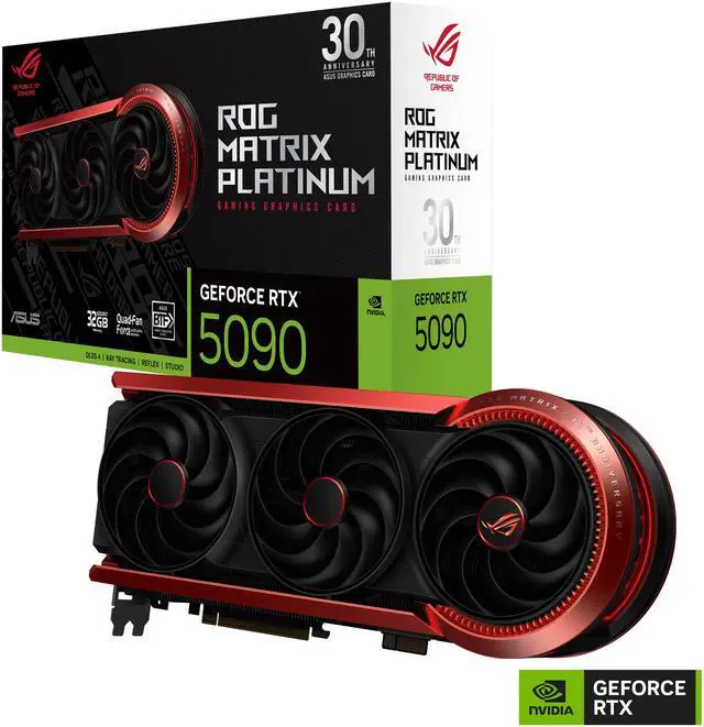 ROG Matrix Platinum GeForce RTX 5090 32GB GDDR7 PCI Express 5 0 x16 ATX Graphics Card ROG MATRIX RTX5090 P32G 30TH 30th Anniversary Edition