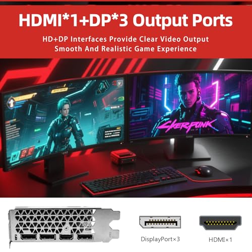 RX 5700 XT 8GB Graphics Card  GDDR6 256 Bit DirectX 12 3 DP and 1 HDMI Port PCIe4 0 2K Graphics Card for Gaming PC  Video Card for Office Tarjeta Gráfica with Dual Cooling Fans