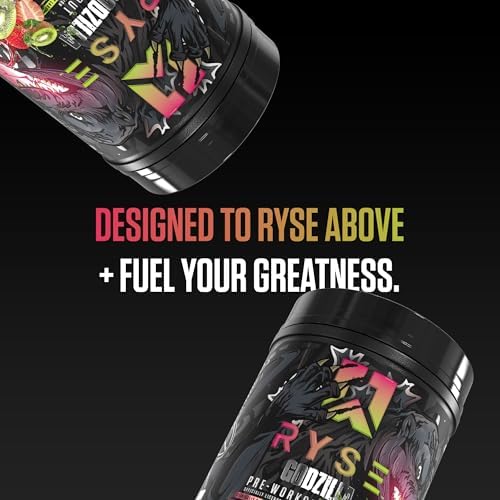 RYSE Godzilla X Noel Deyzel Pre Workout Powder   Strawberry Kiwi   400mg Caffeine  High Stim Pre Workout for Men & Women with Citrulline & Beta Alanine   Energy  Pump & Focus   20/40 Servings
