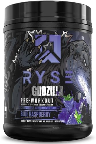 RYSE Godzilla X Noel Deyzel Pre Workout Powder   Strawberry Kiwi   400mg Caffeine  High Stim Pre Workout for Men & Women with Citrulline & Beta Alanine   Energy  Pump & Focus   20/40 Servings