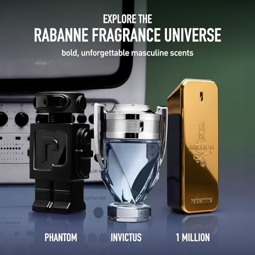 Rabanne 1 Million Eau de Toilette   Long Lasting Designer Fragrance for Men with Mandarin  Cinnamon & Amber   Luxury Mens Perfume Spray  1 7 oz