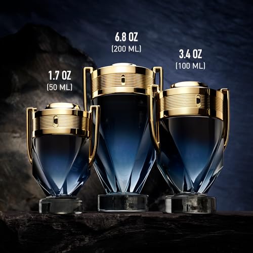 Rabanne Invictus Parfum for Men   Long Lasting Aromatic Aquatic Perfume with Lavender  Sandalwood & Musk   Trophy Bottle French Fragrance Spray from Paris