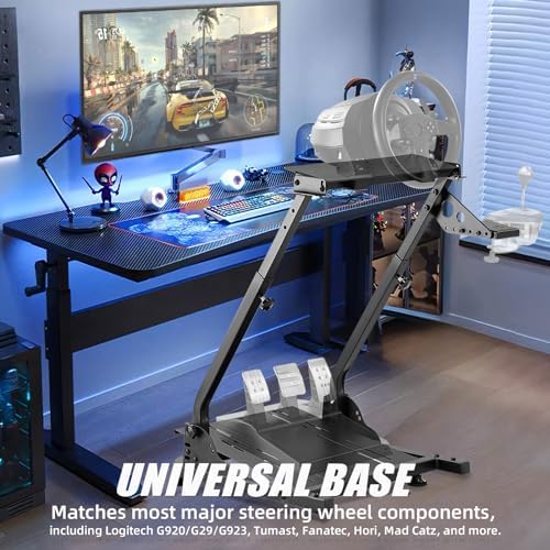 Racing Wheel Stand Height Adjustable Steering Wheel Stand Racing Simulator Cockpit for Logitech G920 G29 G923 G27 G25  Thrustmaster T300RS TX F458 T500RS T150 Xbox PS4 PS5 PC