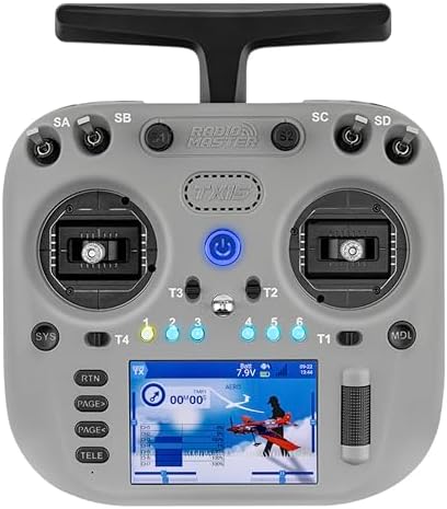 Radiomaster TX15 Max Radio Controller 2 4GHz 16 Channel EdgeTX Radio Transmitter  with AG02 CNC Hall Gimbals/3 5 IPS Touchscreen  Fits FPV Drones/Multirotors/RC Helicopter/Car Boats  Mode 2  Gold 