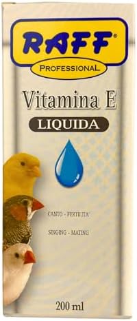 Raff Liquid Vitamin E Supplement for Birds  Sunflower Oils and Fats  Raw Soy Lecithin  Vitamin for Bird  Accessories for Pigeons  Food for Canary  Fertility for Birds  Finch  breeding Bird 200ml