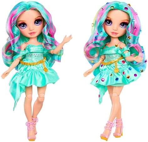Rainbow High Be Dazzling Fashion Dolls  Celine Turquoise  Teal  with Bedazzler Tool and Sparkle Gems