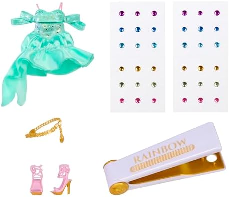 Rainbow High Be Dazzling Fashion Dolls  Celine Turquoise  Teal  with Bedazzler Tool and Sparkle Gems