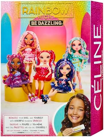 Rainbow High Be Dazzling Fashion Dolls  Celine Turquoise  Teal  with Bedazzler Tool and Sparkle Gems