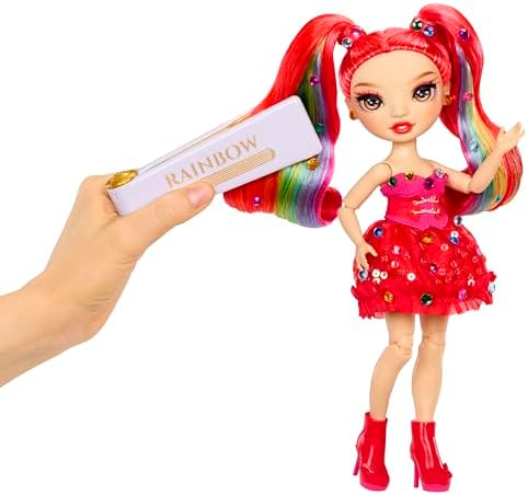 Rainbow High Be Dazzling Fashion Dolls  Vivienne Rouge  Red  with Bedazzler Tool and Sparkle Gems