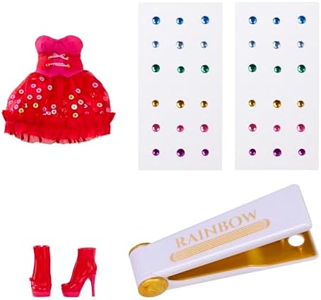 Rainbow High Be Dazzling Fashion Dolls  Vivienne Rouge  Red  with Bedazzler Tool and Sparkle Gems