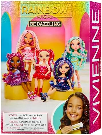 Rainbow High Be Dazzling Fashion Dolls  Vivienne Rouge  Red  with Bedazzler Tool and Sparkle Gems