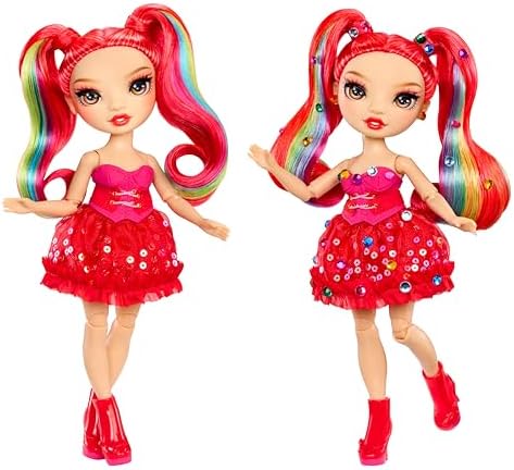 Rainbow High Be Dazzling Fashion Dolls  Vivienne Rouge  Red  with Bedazzler Tool and Sparkle Gems