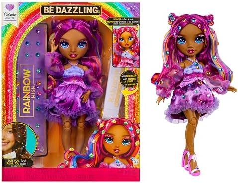 Rainbow High Be Dazzling Fashion Dolls  Noemie Violette  Purple  with Bedazzler Tool and Sparkle Gems