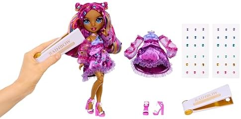 Rainbow High Be Dazzling Fashion Dolls  Noemie Violette  Purple  with Bedazzler Tool and Sparkle Gems