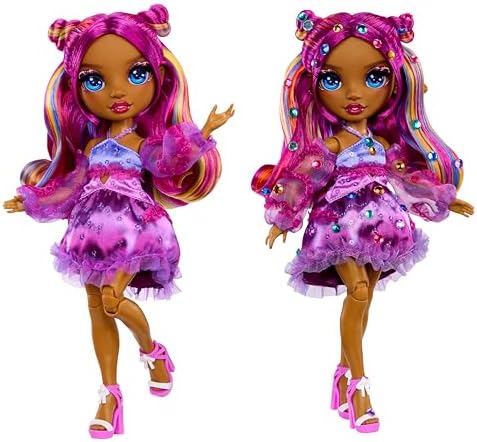 Rainbow High Be Dazzling Fashion Dolls  Noemie Violette  Purple  with Bedazzler Tool and Sparkle Gems