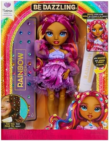 Rainbow High Be Dazzling Fashion Dolls  Noemie Violette  Purple  with Bedazzler Tool and Sparkle Gems