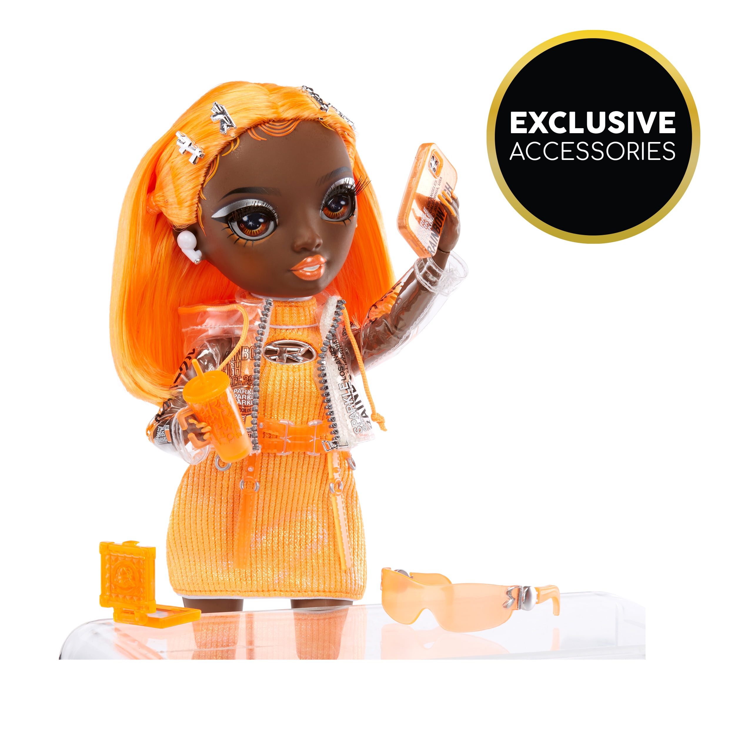 Rainbow High Michelle  Orange Fashion Doll  Fashionable Outfit & 10  Colorful Play Accessories  Great Gift for Kids 4 12 Years Old and Collectors 