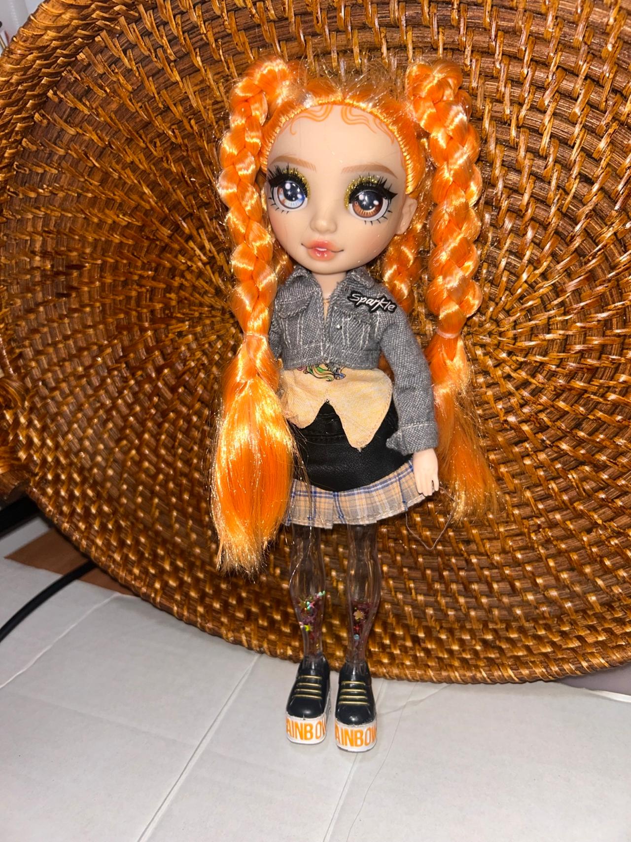 Rainbow High Sparkle & Shine Clementine Doll: Orange Hair, Glitter Legs